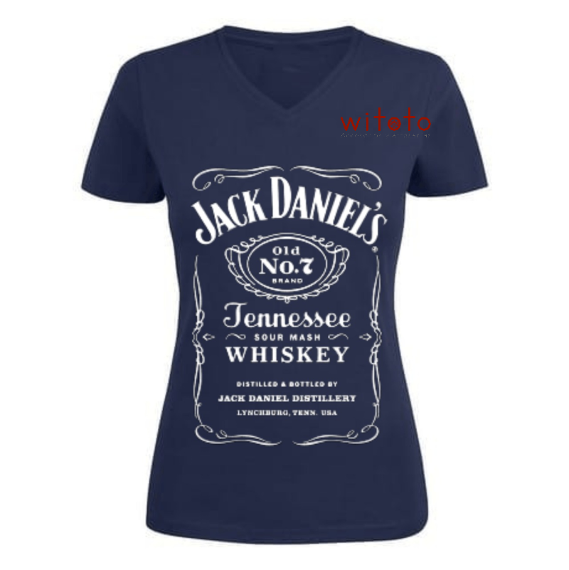 CAMISETA DAMA JACK DANIELS AZUL TALLA L